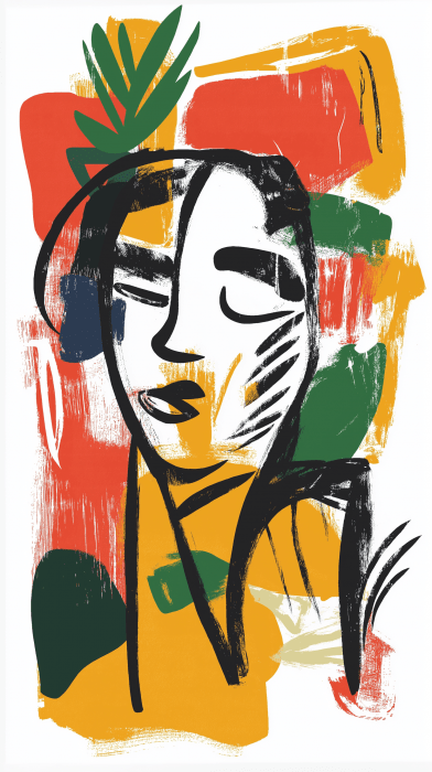 Abstract Matisse Style Print