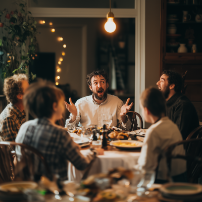 Weird Uncle at Family Dinner