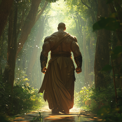 Majestic Spartan General in Forest