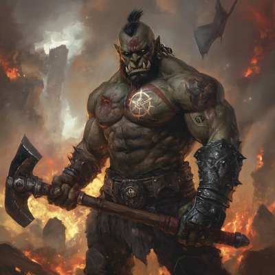 Eberron orc in wasteland