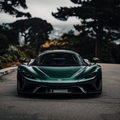 Dark Green Supercar in Monterey