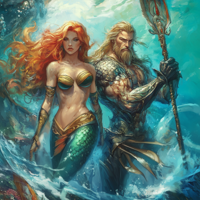 Mermaid and Merman Warriors