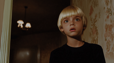 Scared Young Boy in Jodorowsky Style