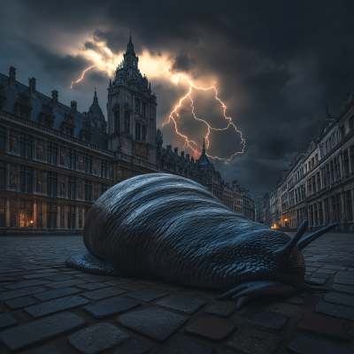 Ancient Slug at Belgian Royal Palace