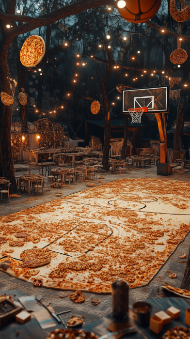 Pizza Basketball Court