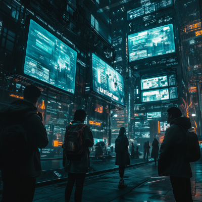 Cyberpunk Social Media Unfollow Concept