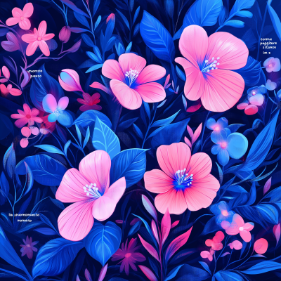 Floral Pink and Dark Blue Ways to Worsen the Situation