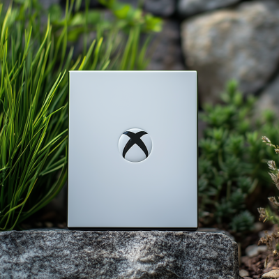 White Enamel Plaque with Xbox Logo