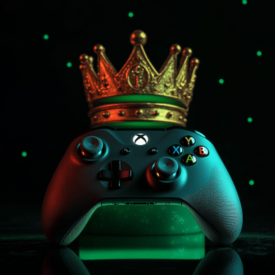 Xbox Controller and Burger King Crown