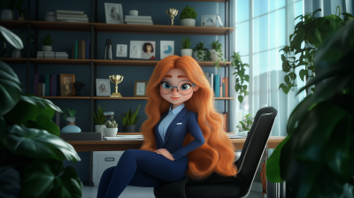 Pixar Style Portrait of a Young Woman