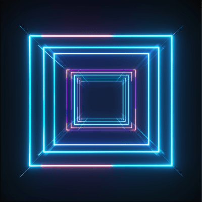 Minimalist Neon Geometric Design