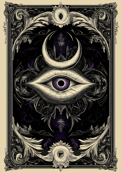 Gothic Eye Playing Card Back Design