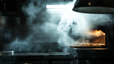 Commercial Kitchen with Pizza Oven