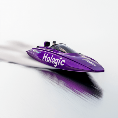 Purple Speedboat Racing