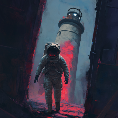 Cosmonaut in a Lighthouse