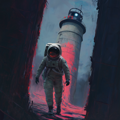 Cosmonaut in Lighthouse