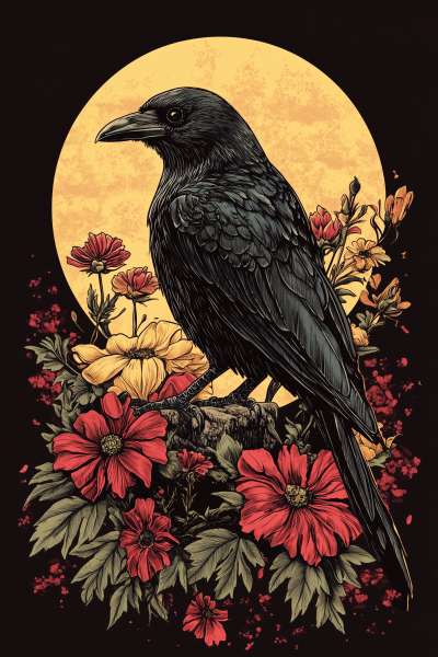 Stoner Crow Illustration