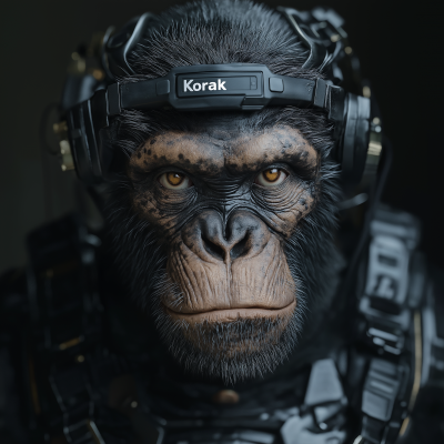 Powerful Ape in Robotic Exoskeleton