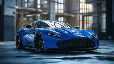 Sleek Sports Car in Blue