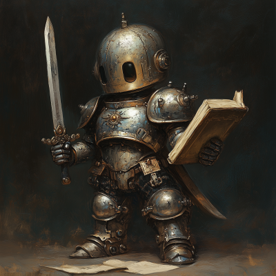 Tiny Robot Knight Concept Art