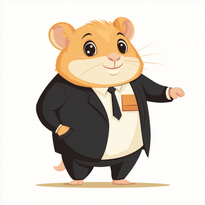 Cartoon Hamster Business Man