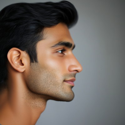 Realistic Side Profile Close-up