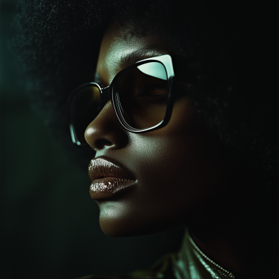 Futuristic Afro Hairstyle Woman