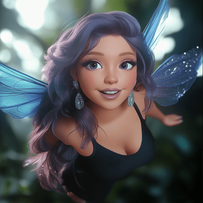 Flying Fairy Cartoon Illustration