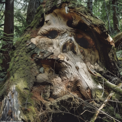 Petrified Zombie Fused to Decaying Tree