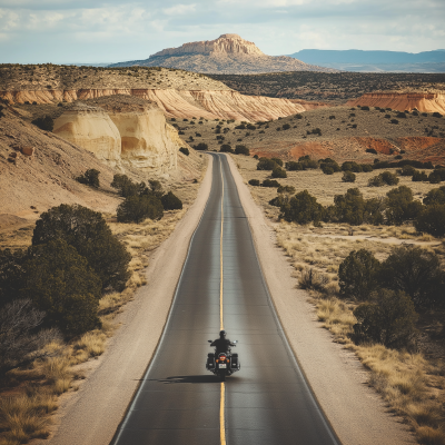 Harley Davidson Road Glide in New Mexico Desert