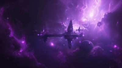 Purple Galaxy Space Station