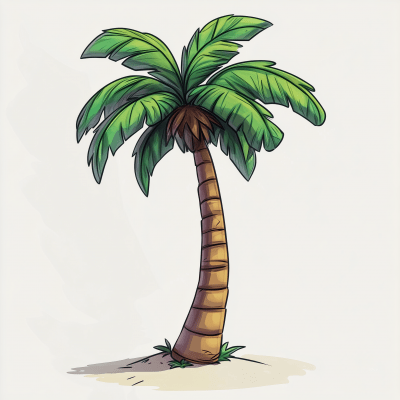 Cartoon Palm Tree