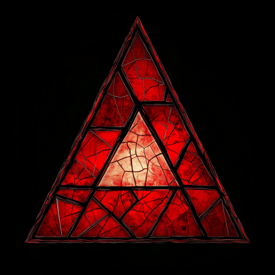 Cracked Stained Glass Triangle