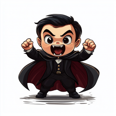 Cute Kid Dressed as Dracula