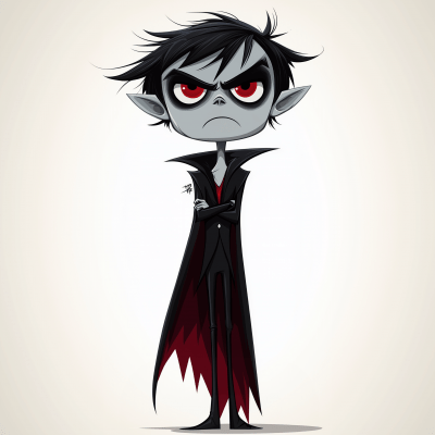 Evil Child Vampire Cartoon Drawing