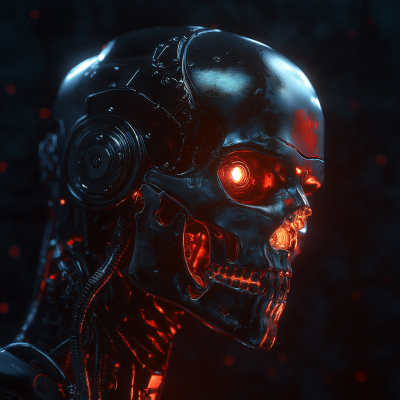 Sci Fi Robot Skull