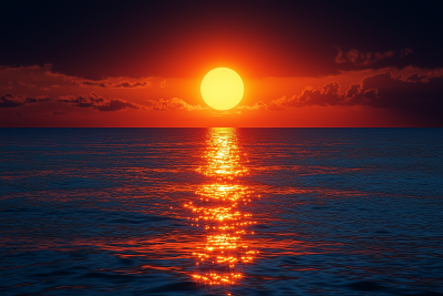 Sunset on the Sea