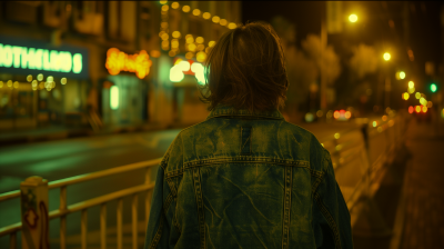 Cool Woman’s Denim Jacket Closeup