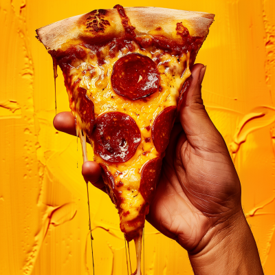 Delicious Pepperoni Pizza Slice