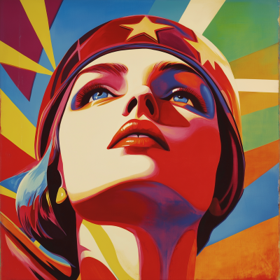 Russian Sovietic Propaganda Poster Inspired Image