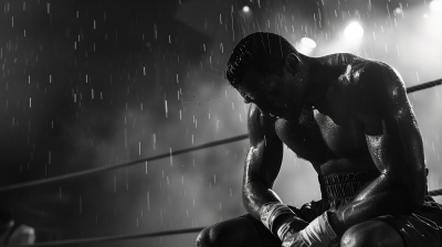 Heavyweight Boxer in 1950s Championship