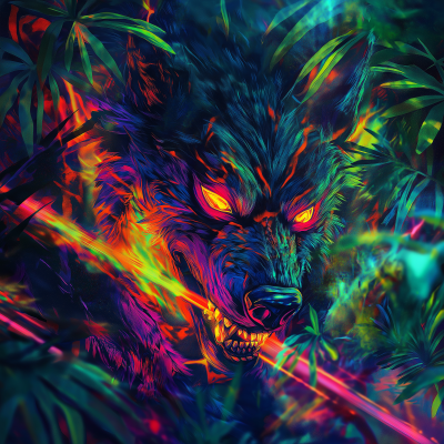 Primal Lycanthropic Jungle Scene