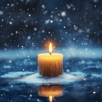 Snowy Candle