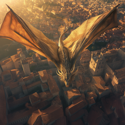 Golden Hour Dragon Flight