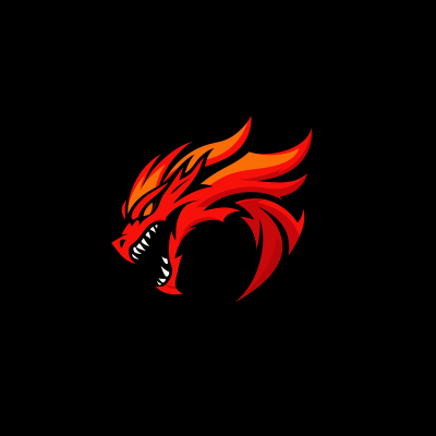 Dragon Logo on Black Background