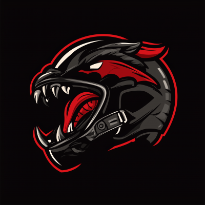 Minimalist Angry Dragon Logo