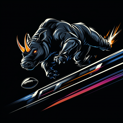 Modern Rhino Football Logo