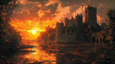 Medieval Battlefield Sunset