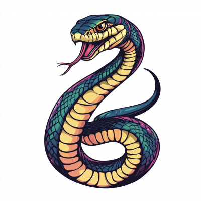 Vectorial Cobra Attack Illustration