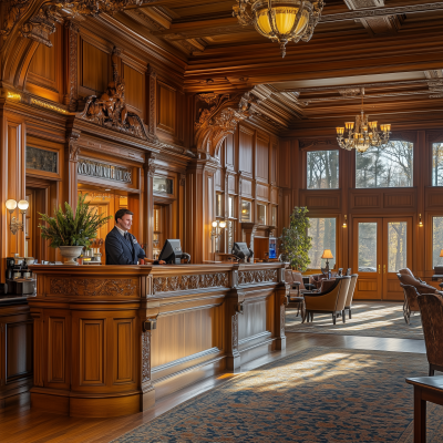 Luxurious Historic Hotel Front Desk